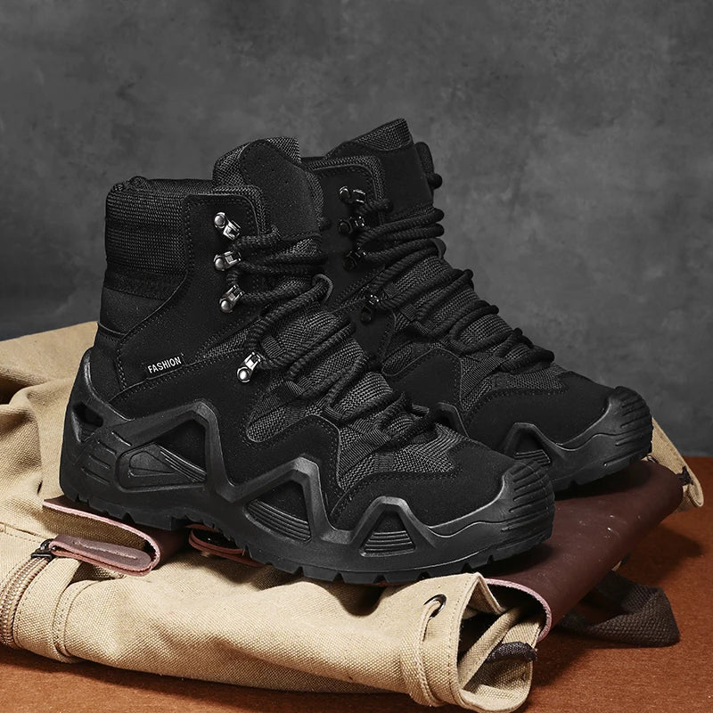 Bottes tactiques imperméables pour homme pour randonnée et entraînement antidérapant