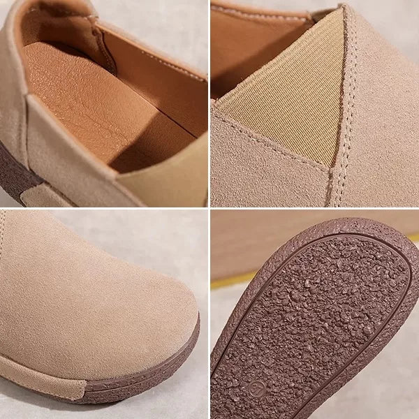 Mocassini avec plateau en cuir suédé