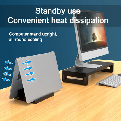 Support vertical universel pour ordinateur portable avec 3 emplacements pour MacBook et tablette