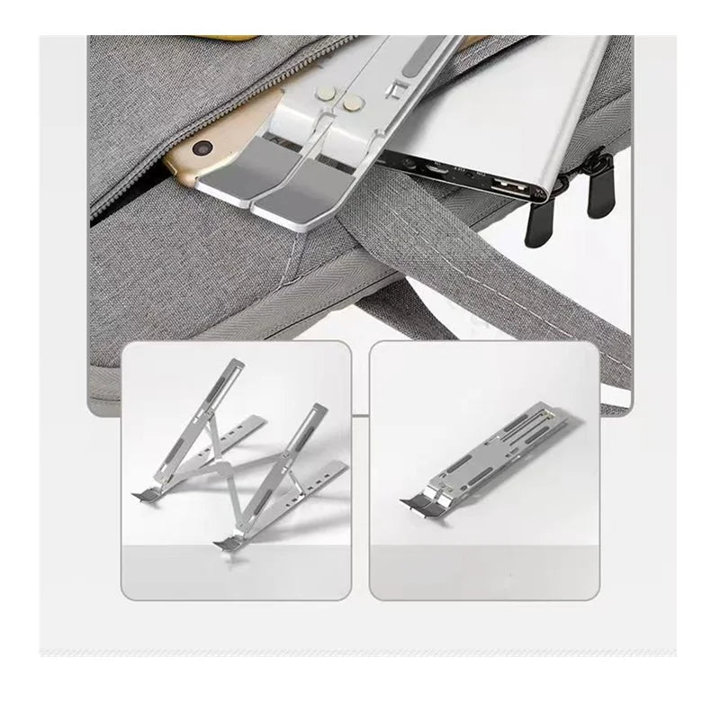 Support pliable en aluminium pour ordinateur portable - Design ergonomique et ventilé