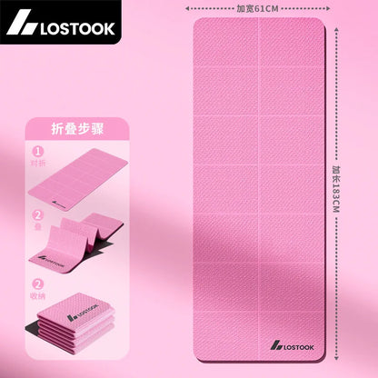 Tapis de yoga extra large antidérapant pliable pour fitness et pilates