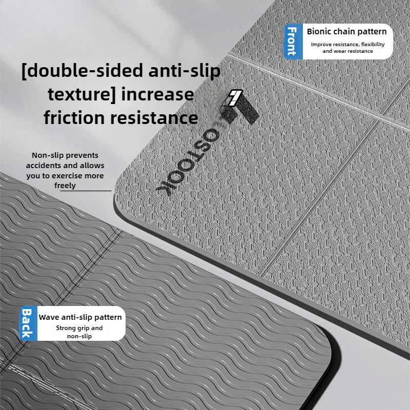 Tapis de yoga extra large antidérapant pliable pour fitness et pilates