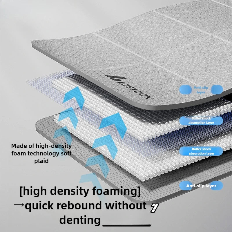 Tapis de yoga extra large antidérapant pliable pour fitness et pilates