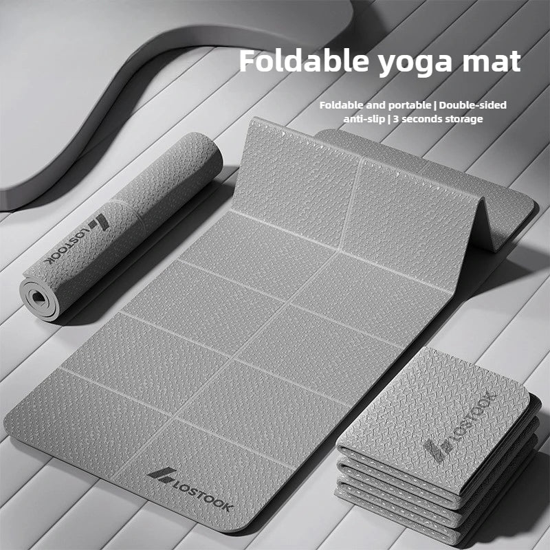 Tapis de yoga extra large antidérapant pliable pour fitness et pilates