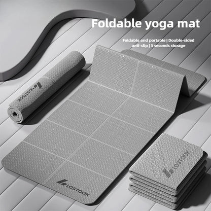 Tapis de yoga extra large antidérapant pliable pour fitness et pilates