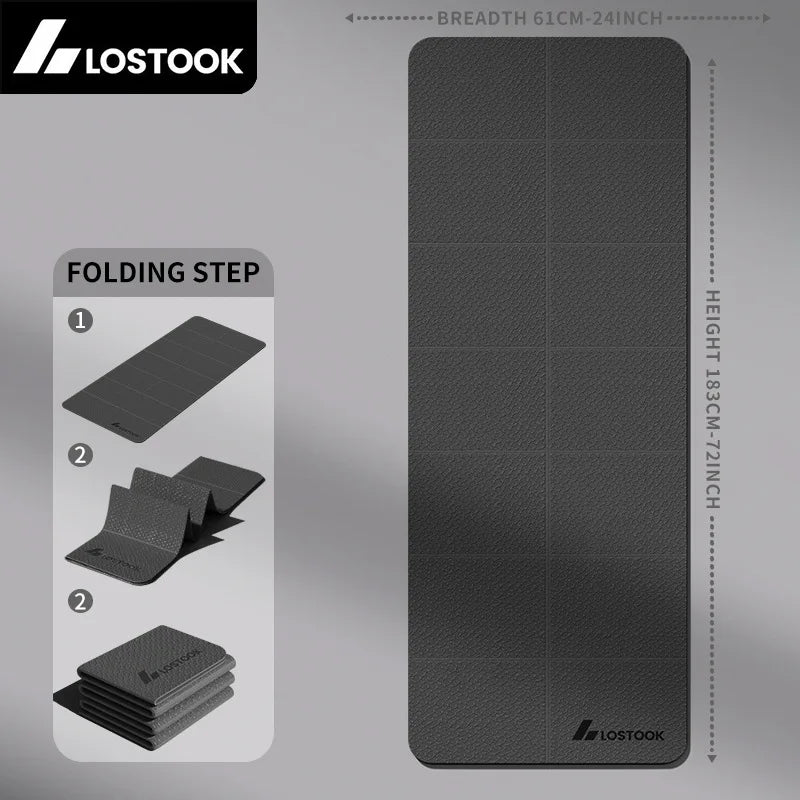 Tapis de yoga extra large antidérapant pliable pour fitness et pilates
