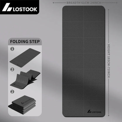 Tapis de yoga extra large antidérapant pliable pour fitness et pilates