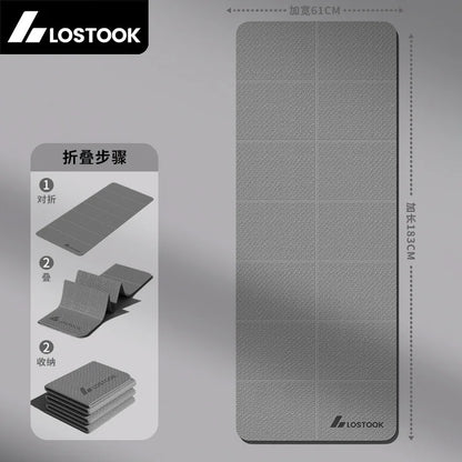 Tapis de yoga extra large antidérapant pliable pour fitness et pilates