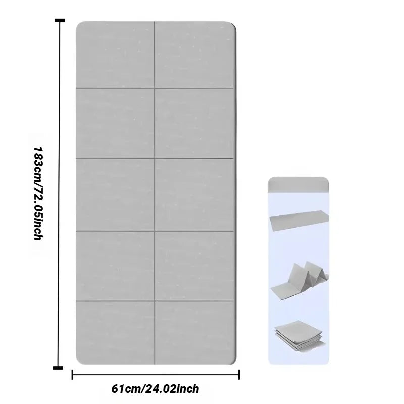Tapis de yoga pliable antidérapant en TPE pour fitness et pilates