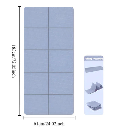 Tapis de yoga pliable antidérapant en TPE pour fitness et pilates