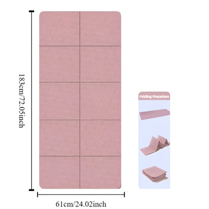 Tapis de yoga pliable antidérapant en TPE pour fitness et pilates