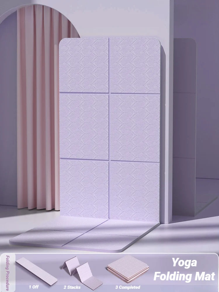 Tapis de yoga pliable écologique antidérapant pour fitness et pilates 183x61 cm