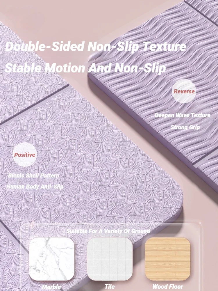 Tapis de yoga pliable écologique antidérapant pour fitness et pilates 183x61 cm