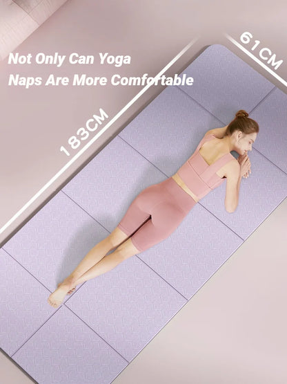 Tapis de yoga pliable écologique antidérapant pour fitness et pilates 183x61 cm