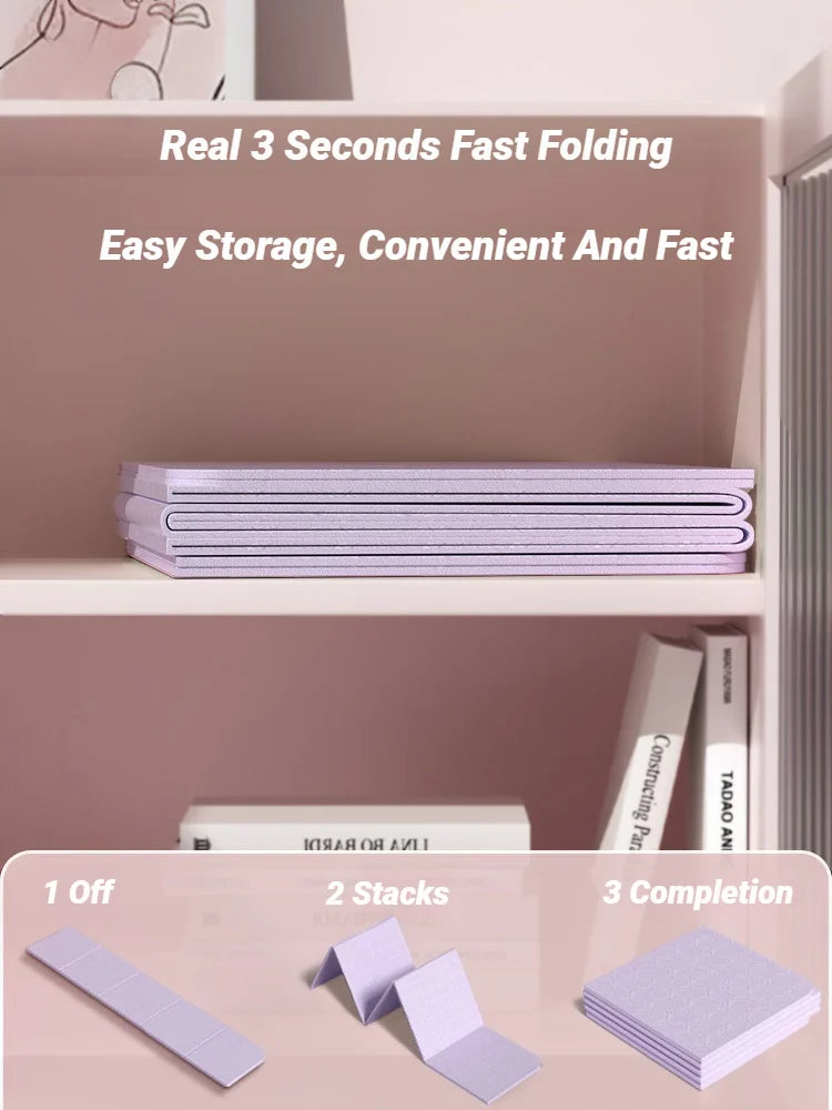 Tapis de yoga pliable écologique antidérapant pour fitness et pilates 183x61 cm