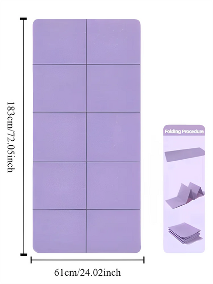 Tapis de yoga pliable écologique antidérapant pour fitness et pilates 183x61 cm
