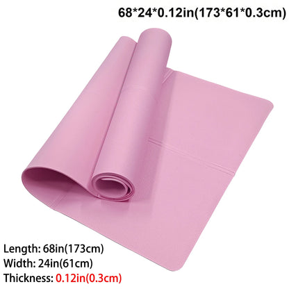 Tapis de yoga pliable rose en EVA - Antichoc, imperméable et léger