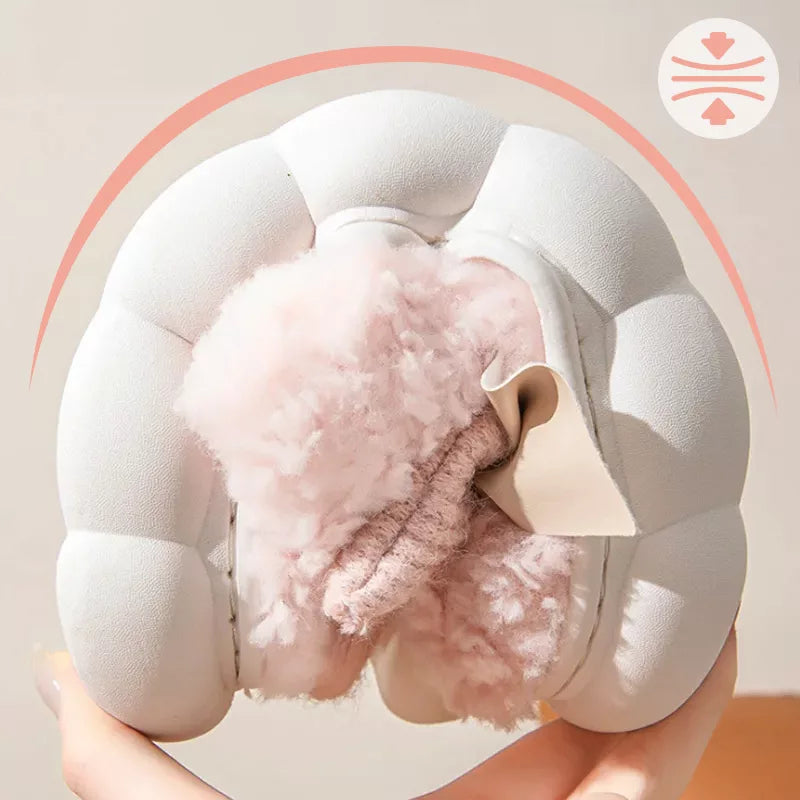 Pantoufles en fourrure chaude d'hiver pour femme