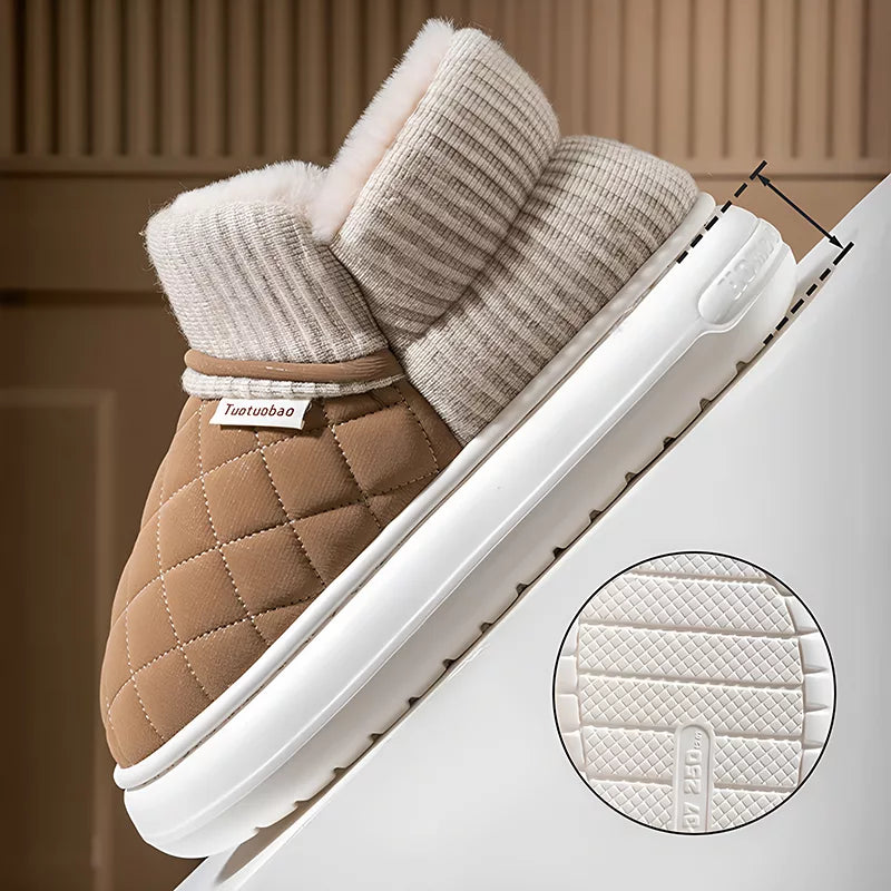 Pantoufles d'hiver Ugg en peluche avec semelle épaisse antidérapante