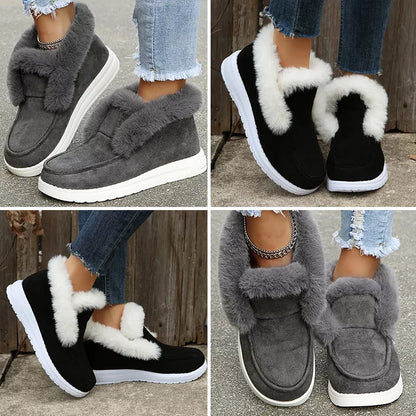 Bottines en daim pour femme doublées pour l'hiver