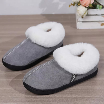 Chaussons d'intérieur en peluche avec semelle épaisse