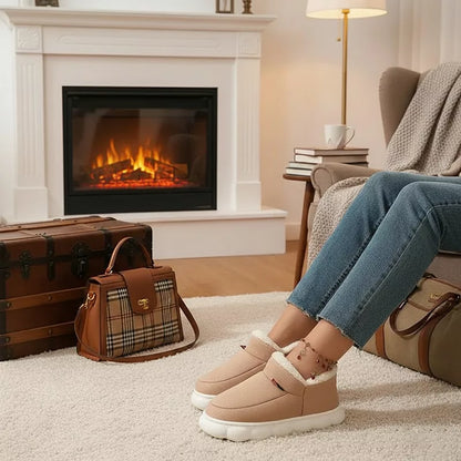 Pantoufles en peluche d'hiver avec semelle épaisse