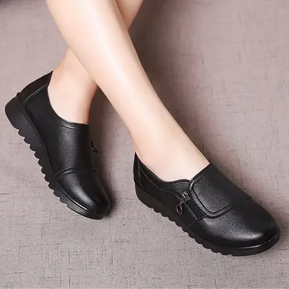 Chaussures pour femmes en cuir véritable sans lacets
