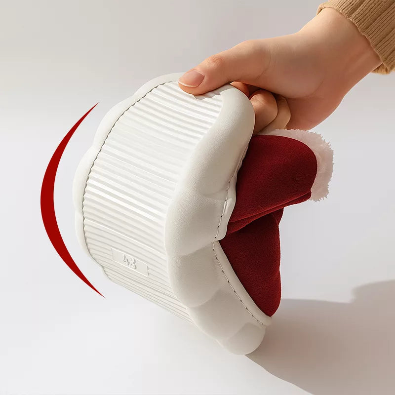 Pantoufles en peluche d'hiver avec semelle épaisse