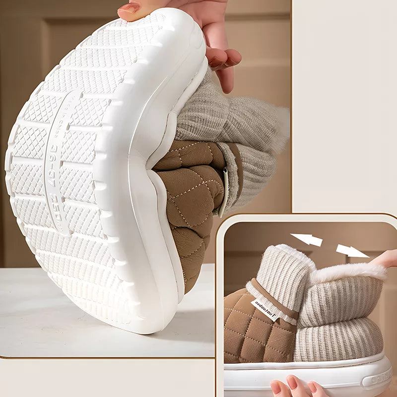 Pantoufles d'hiver Ugg en peluche avec semelle épaisse antidérapante