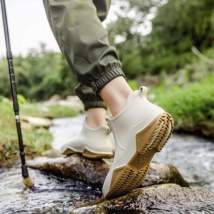 Bottes de pluie à la cheville imperméables antidérapantes femme