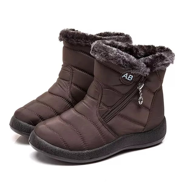 Bottines d'hiver en peluche douce pour femme