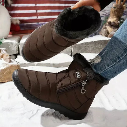 Bottines d'hiver en peluche douce pour femme