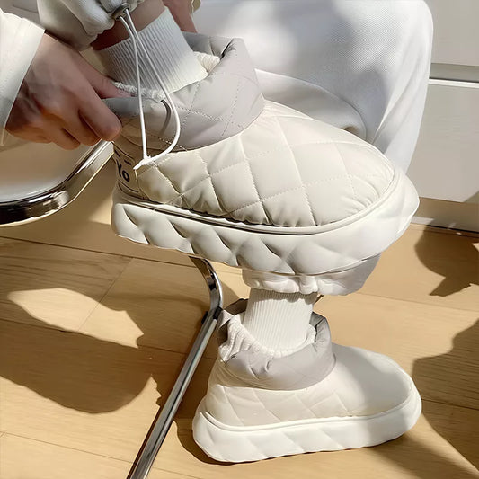 Bottes de Neige Imperméables à la Cheville Chaussures Sans Lacets