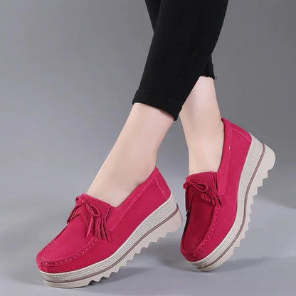 Chaussures orthopédiques pour femmes en cuir suédé pour pieds larges