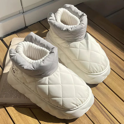 Bottes de Neige Imperméables à la Cheville Chaussures Sans Lacets